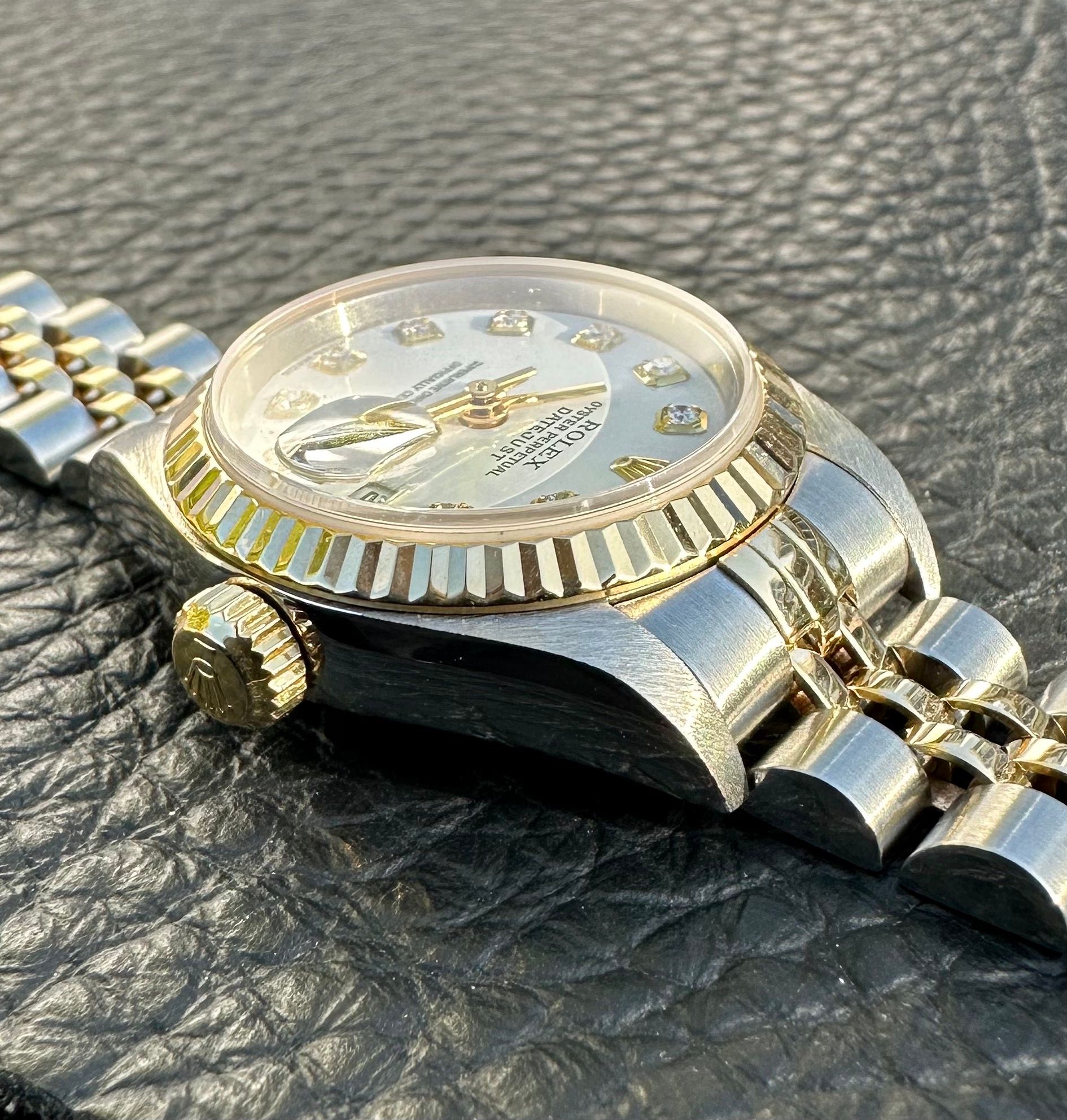 中古 ロレックス ROLEX 179179G Y番(2002年頃製造) シルバー /ダイヤモンド レディース 腕時計 ロレックス デイトジャスト 179179G シルバーコンピュータ