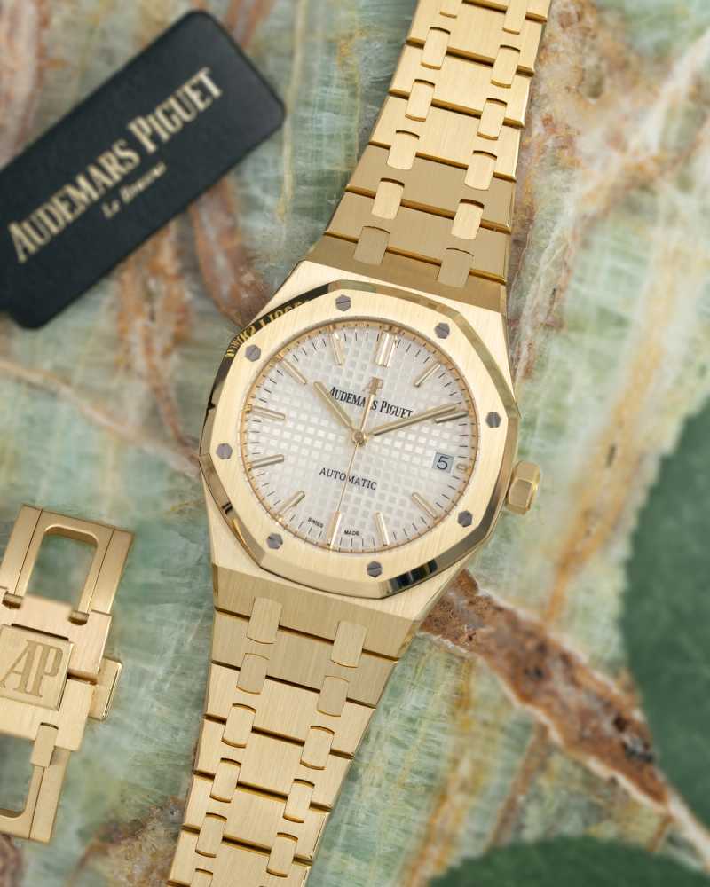 Featured image for Audemars Piguet Royal Oak  15450BA Silver 2015 with original box and papers