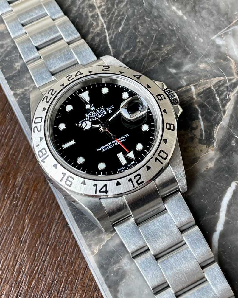 Image for Rolex Explorer II 16570 Black 2005 with original box and papers