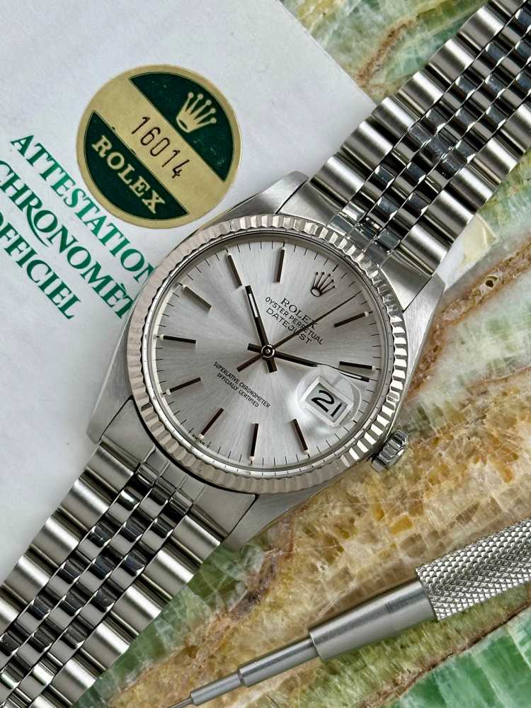 Image for Rolex Datejust 16014 Silver 1984 with original box and papers 2