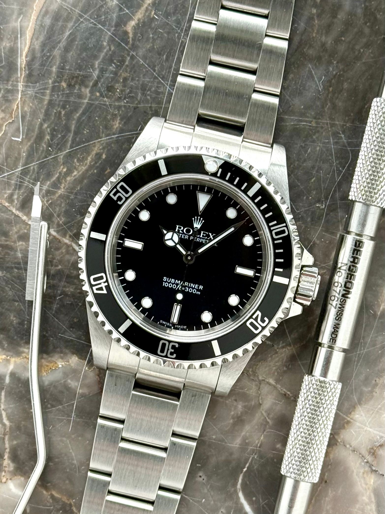 Rolex Submariner 14060 Black 2000 with original box and papers 2