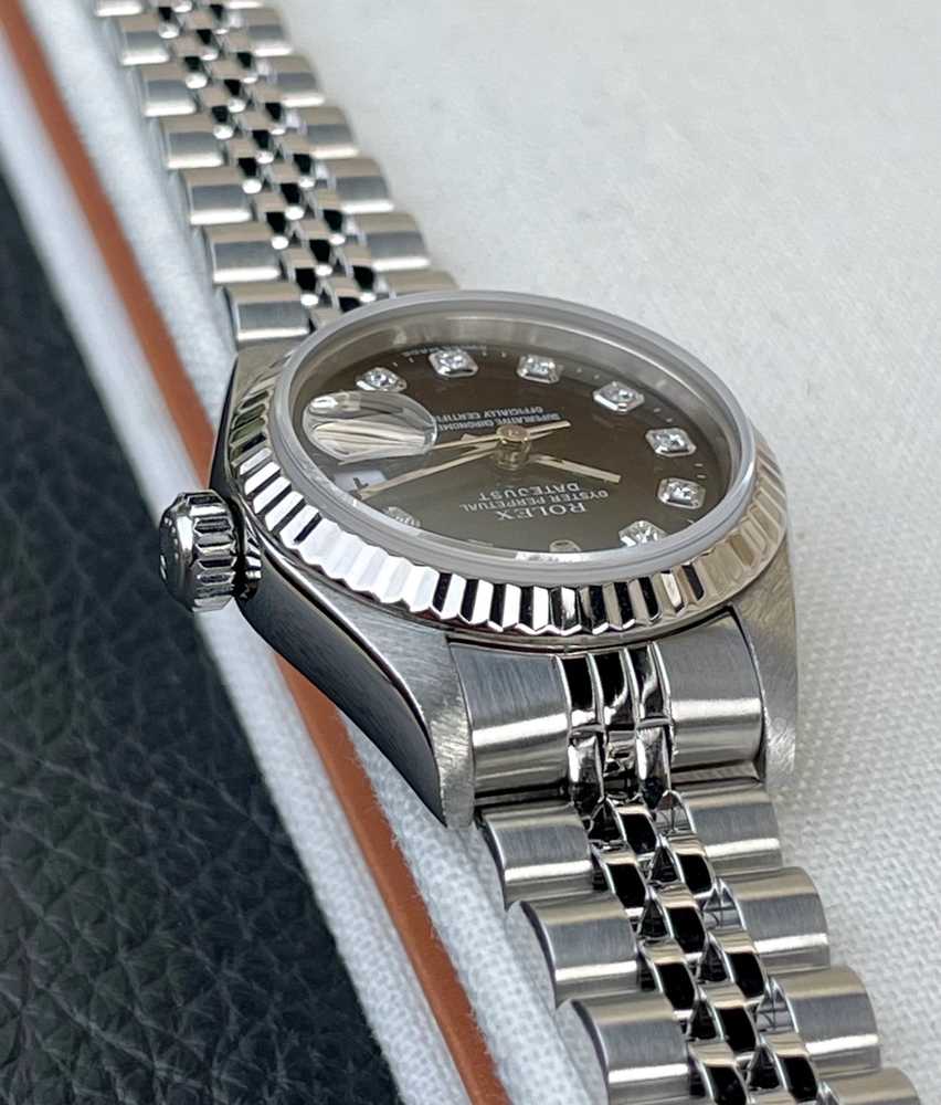Detail image for Rolex Lady Datejust "Diamond" 79174G Black 1999 with original box and papers