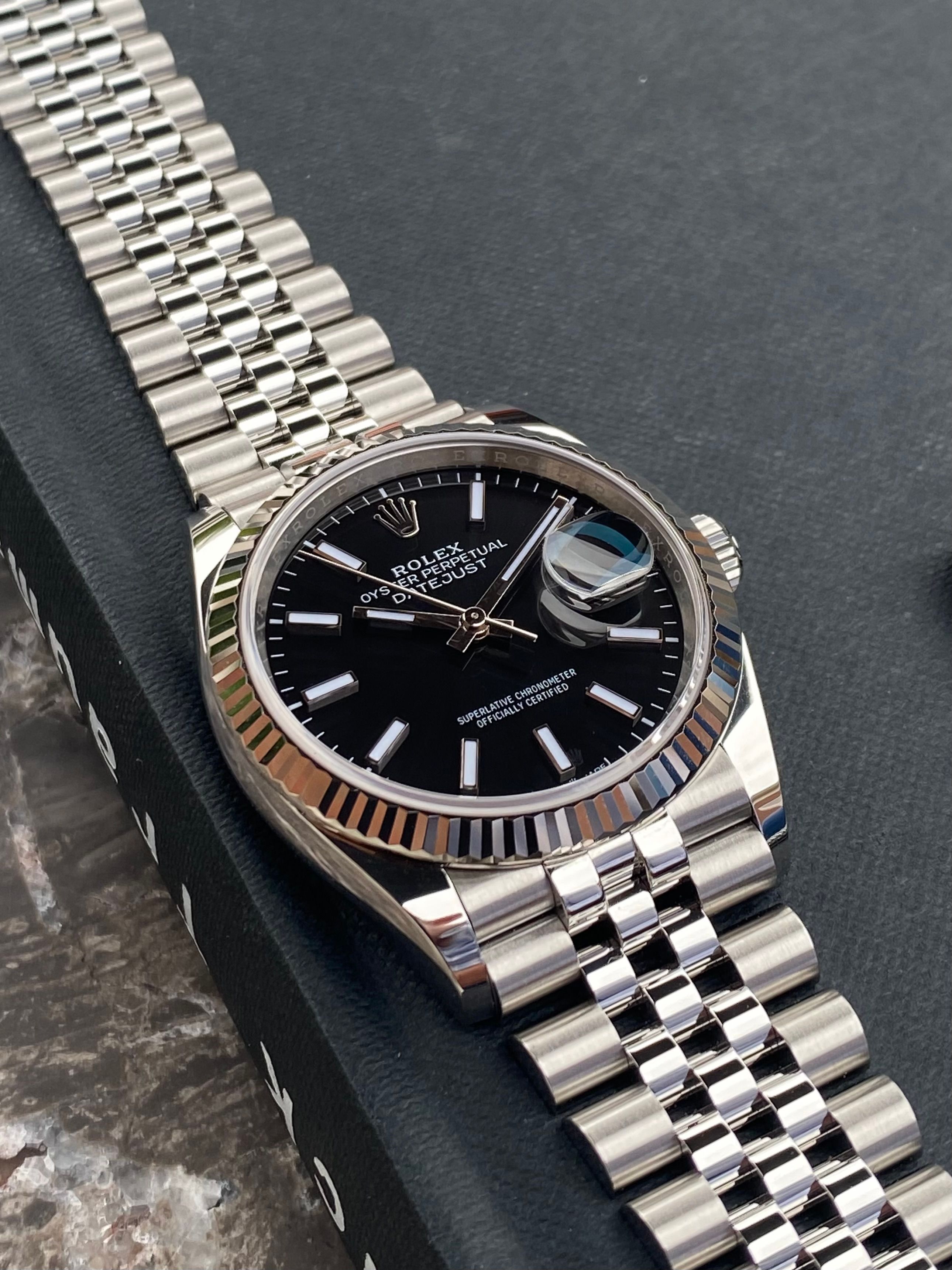 ROLEX DATEJUST ブラックダイヤル 自動巻き ROLEX DATEJUST ブラックダイヤル 自動巻き ロレックス/デイトジャスト
