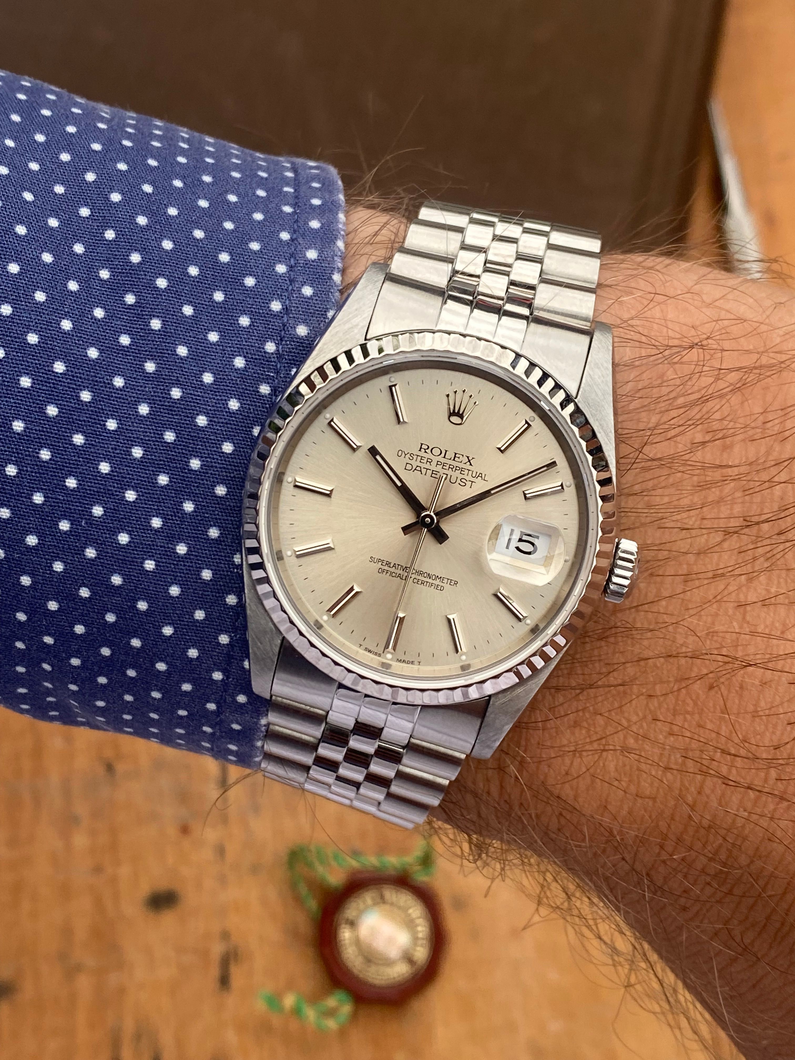 Rolex Datejust 16234 Silver 1991 with original box and papers6