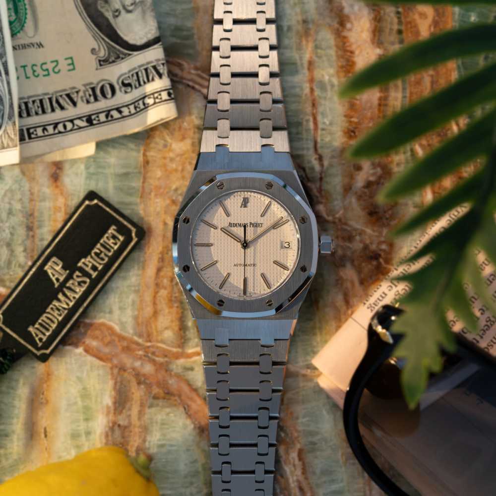 Image for Audemars Piguet Royal Oak "White dial" 14790ST White 1996 with original box and papers