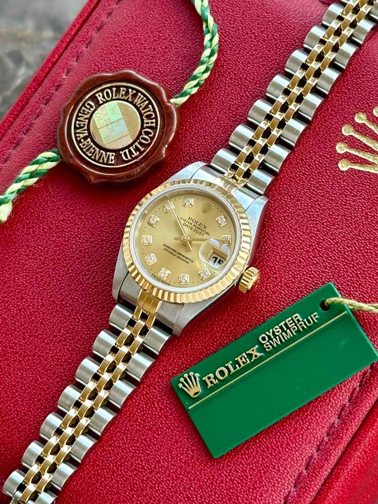 Detail image for Rolex Lady-Datejust "Diamond" 69173G Gold 1997 with original box and papers