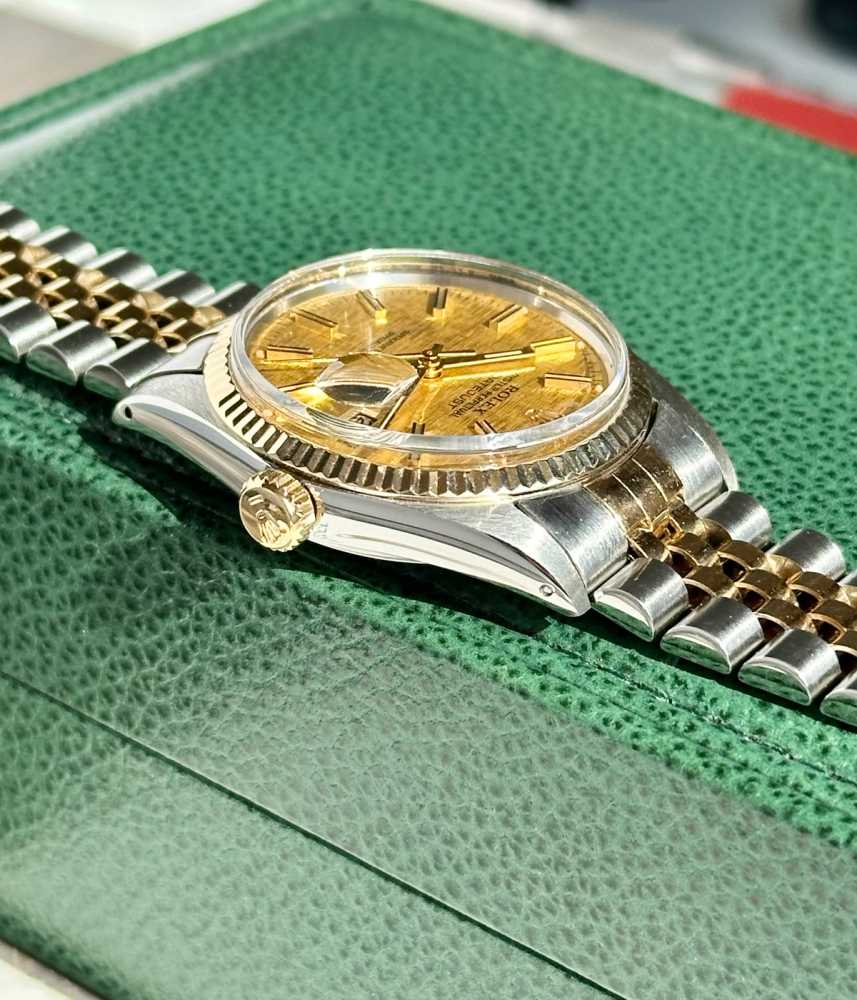 Image for Rolex Datejust "Linen" 16013 Gold 1981 with original box and papers