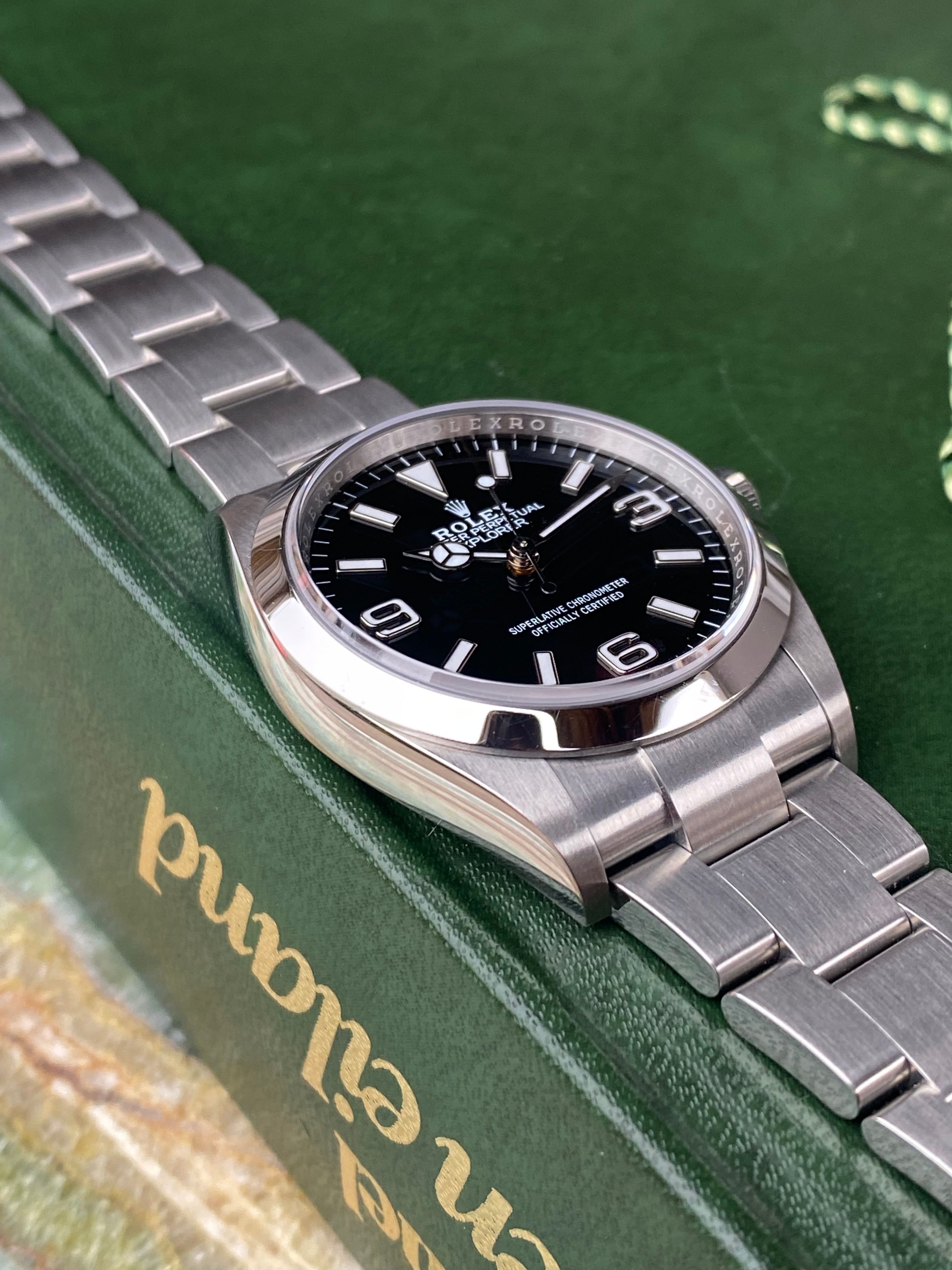 MM18 ブラック Rolex 124270 Explorer Black Dial Watch - Big Watch Buyers