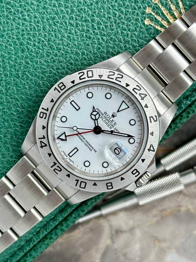 Image for Rolex Explorer 2 16570 White 2001 with original box and papers