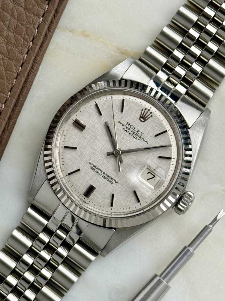 Image for Rolex Datejust "Linen" 1601 Silver Linen 1070 