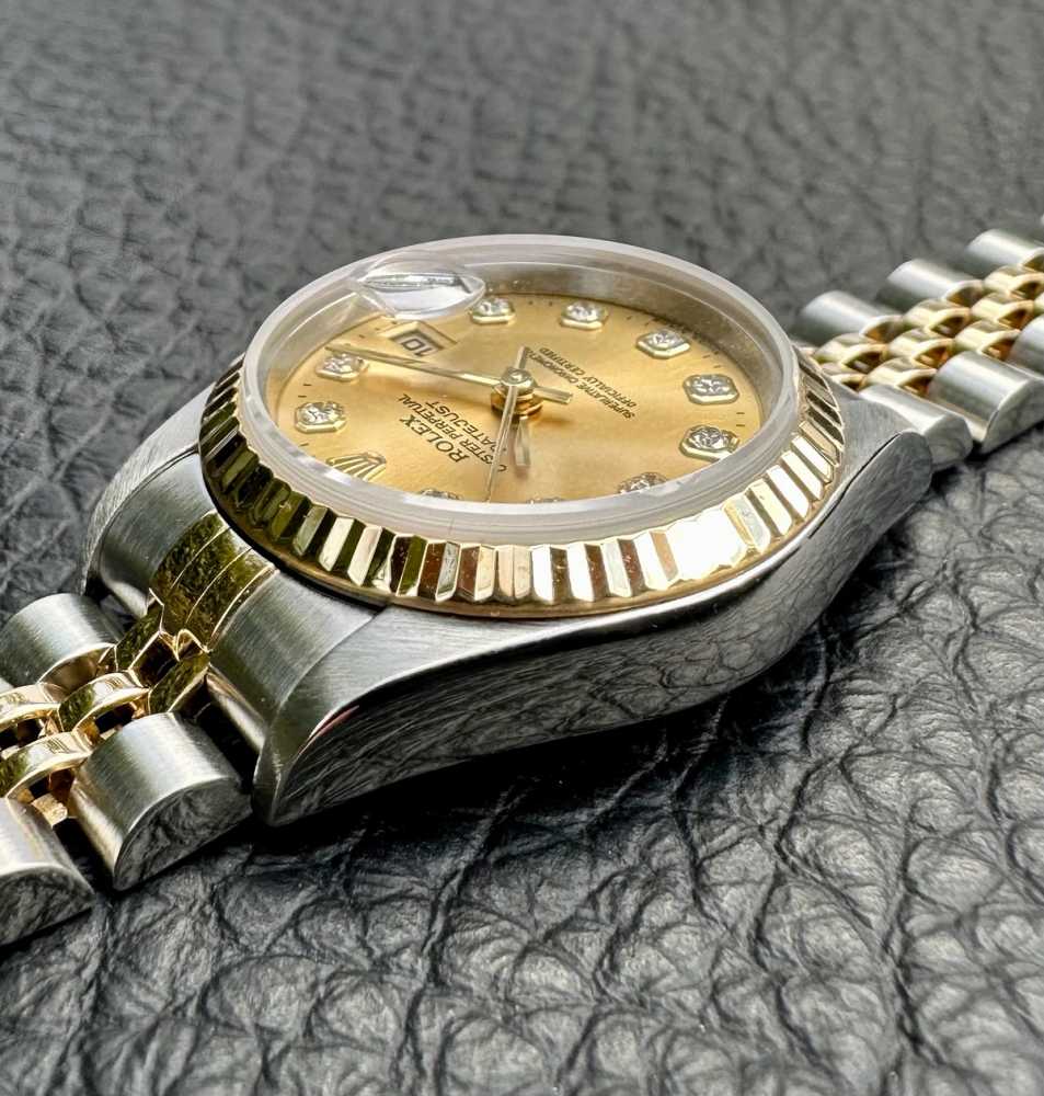 Image for Rolex Lady-Datejust "Diamond" 79173G Gold 2000 with original box and papers 3