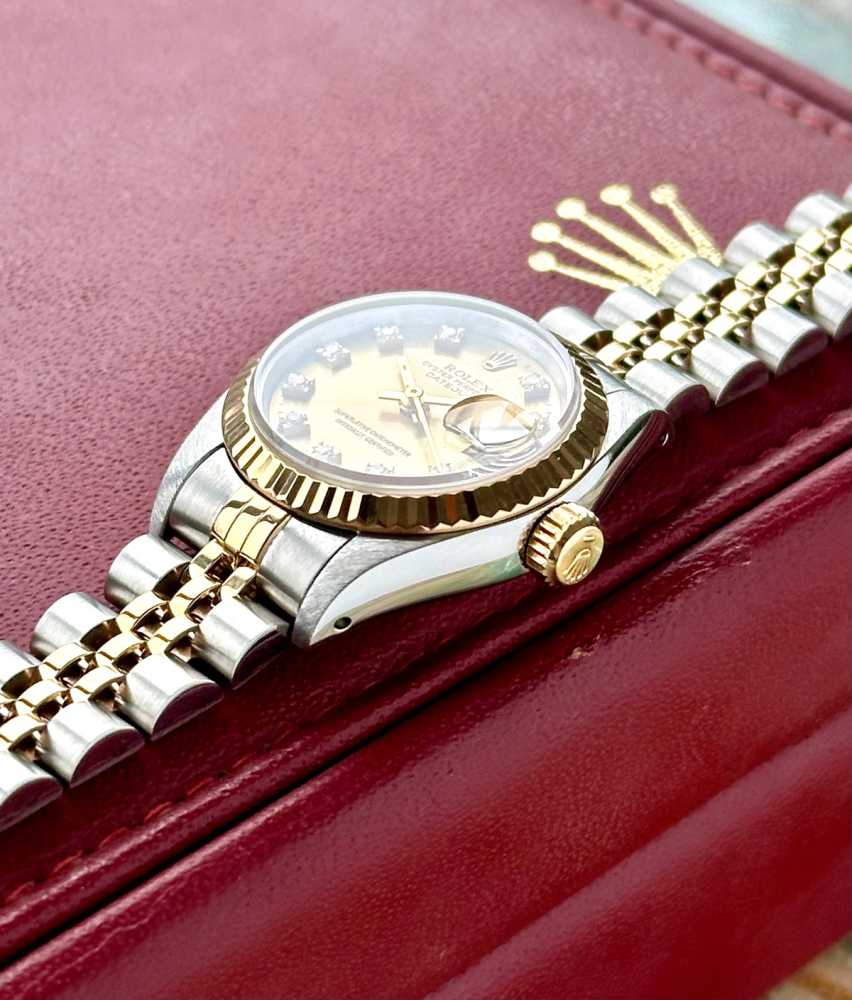 Image for Rolex Lady-Datejust "Diamond" 69173G Gold 1993 with original box and papers 4