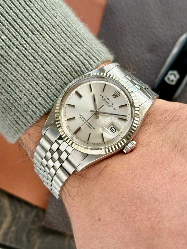 Wrist image for Rolex Datejust 1601 Silver 1972 3