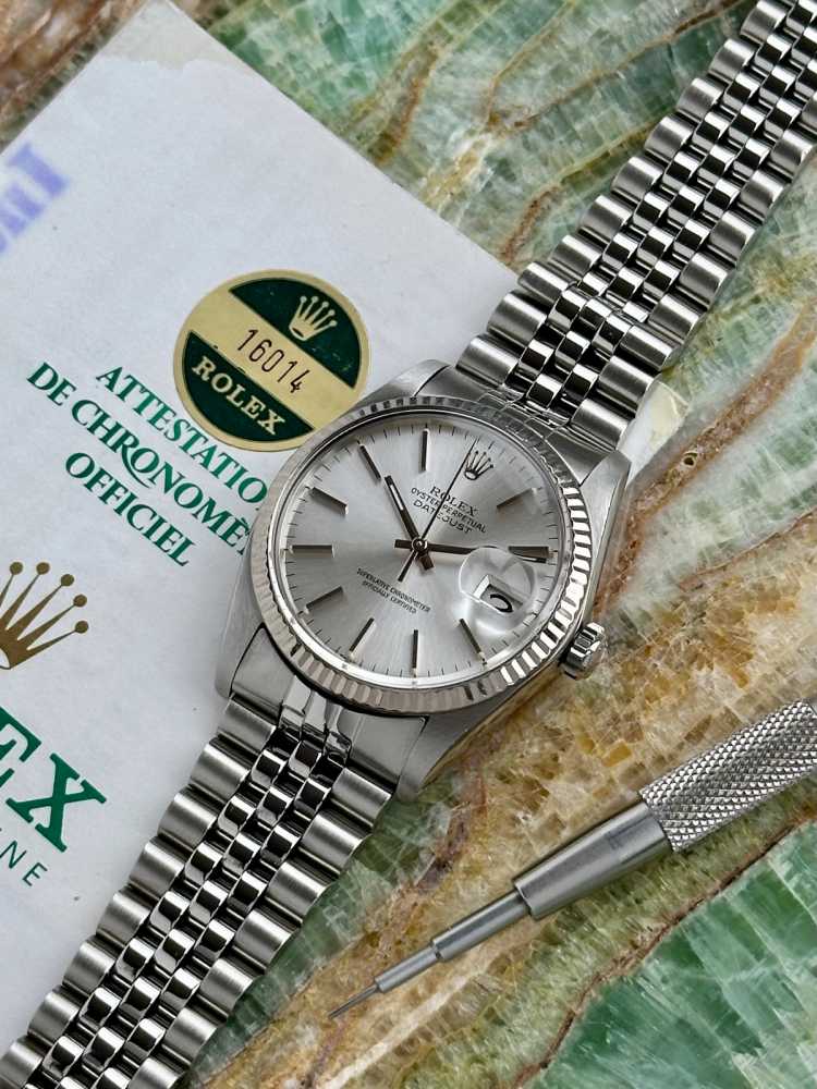 Image for Rolex Datejust 16014 Silver 1984 with original box and papers 2