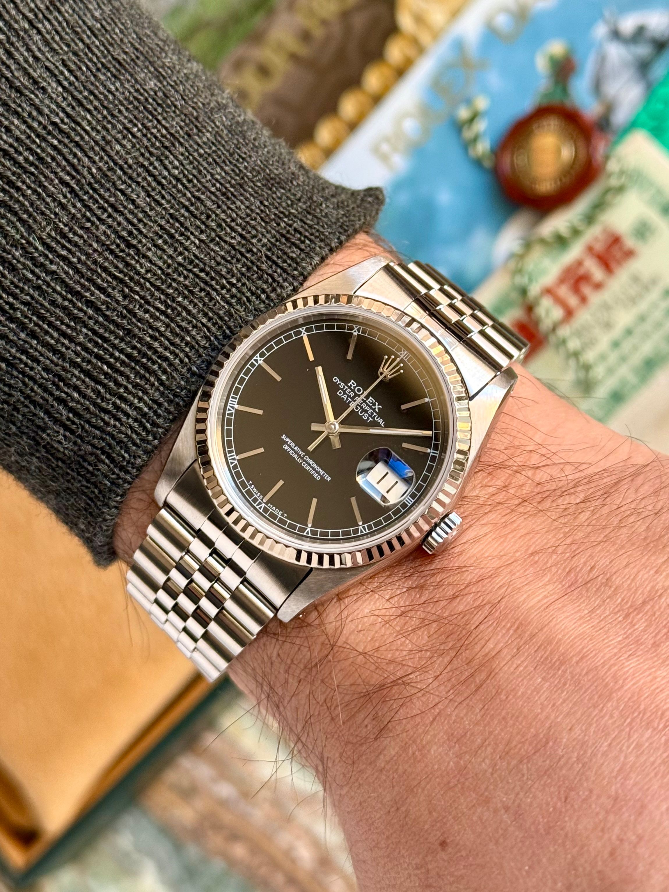 Rolex Datejust 16234 Black 1990 with original box and papers 3