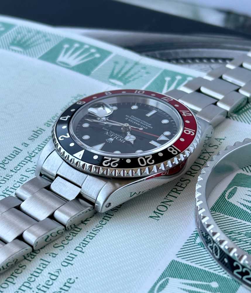 Image for Rolex GMT-Master II "Coke / Swiss" 16710 Black 1999 with original box and papers