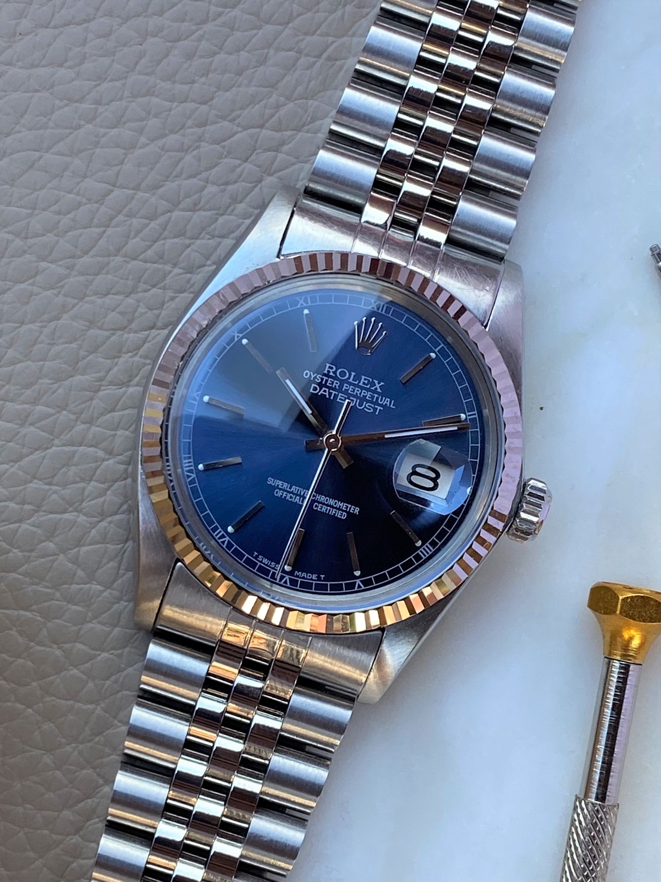 Rolex 16014 blue on sale dial