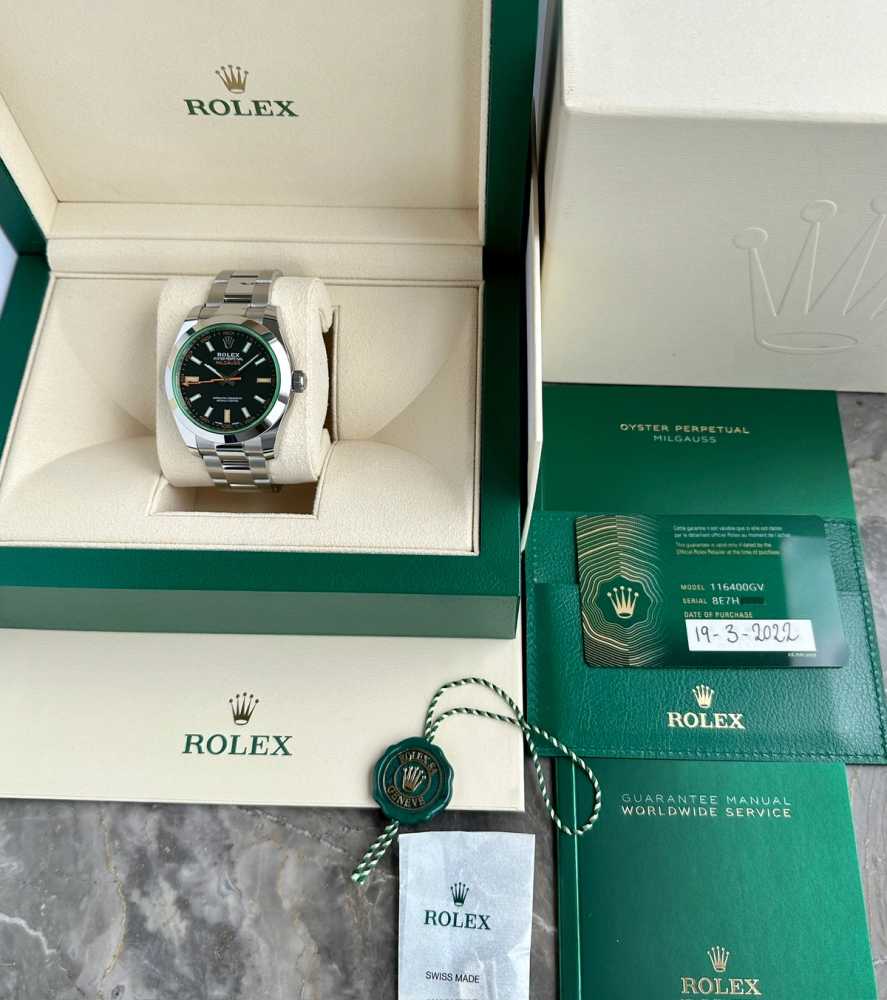 Image for Rolex Milgauss "Unworn" 116400GV Black 2022 with original box and papers