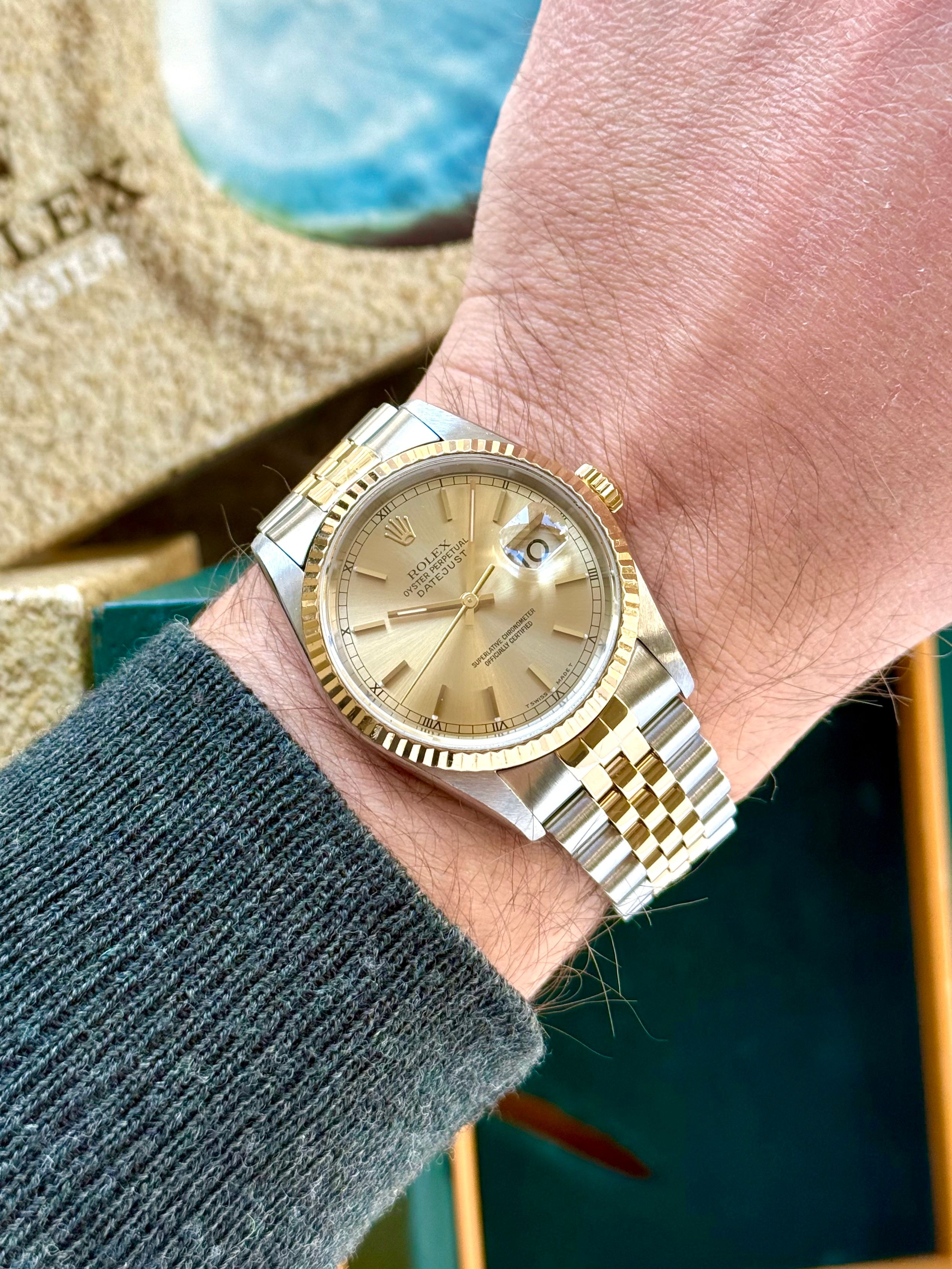 Rolex Datejust 16233 Gold 1996 with original box and papers 2