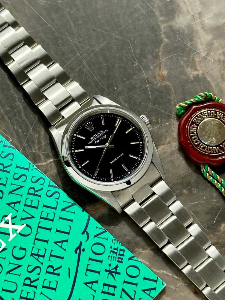 Image for Rolex Air-King 14000 Black 1999 with original box and papers