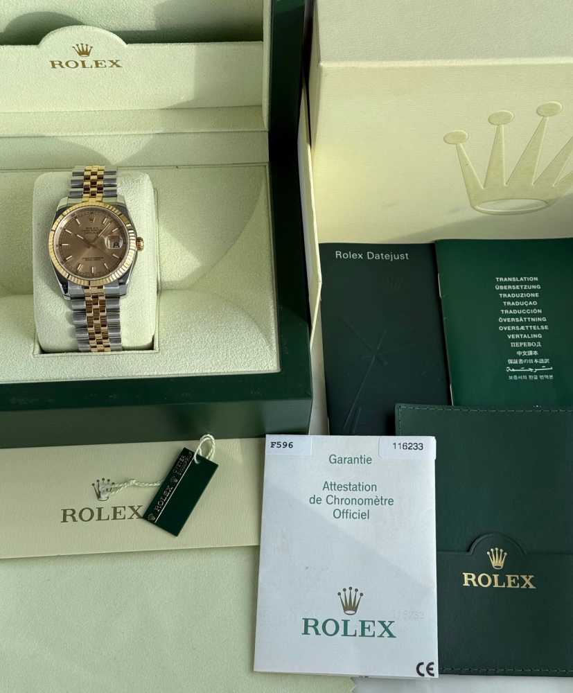 Image for Rolex Datejust 116233 Gold 2005 with original box and papers