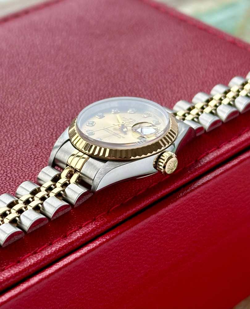 Image for Rolex Lady-Datejust "Diamond" 69173G Gold 1996 with original box and papers 2