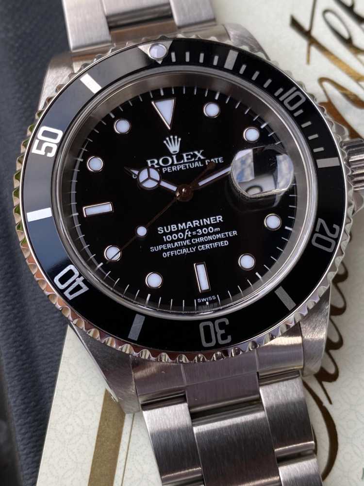 Image for Rolex Submariner 16610 Black 1999 with original box and papers2