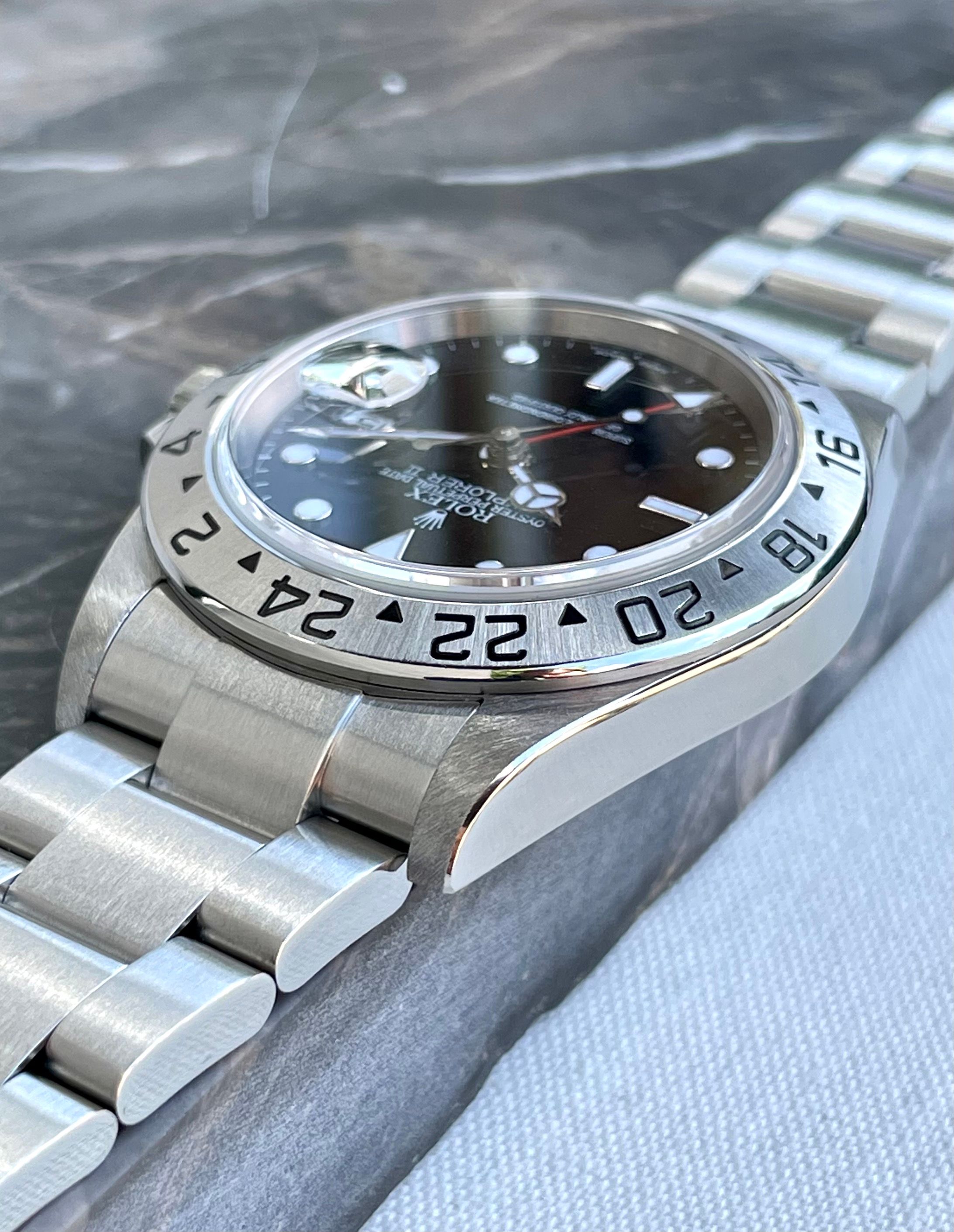 Rolex Explorer 2 16570T Black 2005 with original box and papers