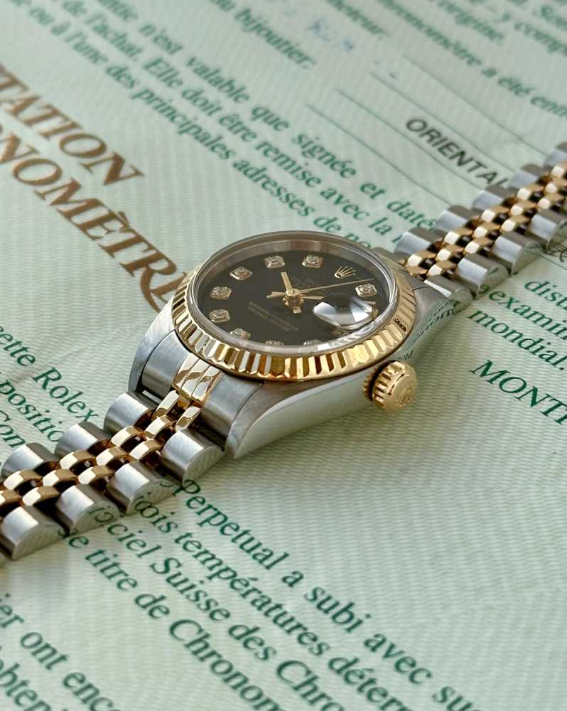 Image for Rolex Lady-Datejust "Diamond" 79173G Black 1999 with original box and papers