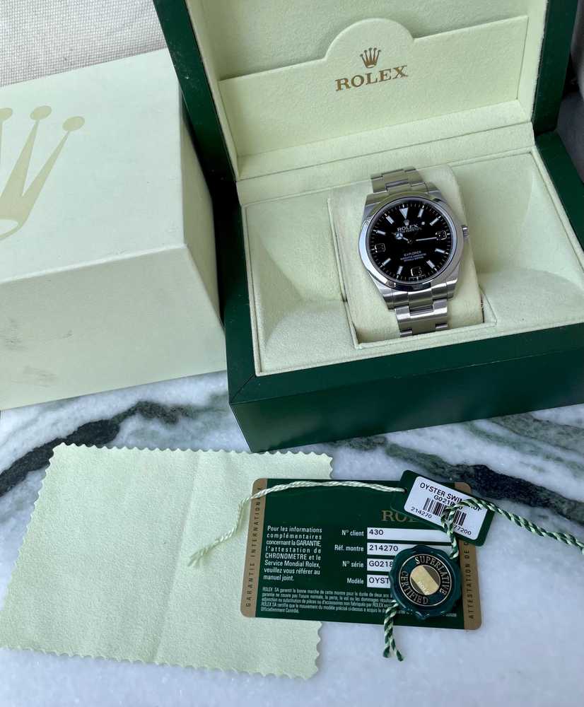 Image for Rolex Explorer 214270 Black 2010 with original box and papers