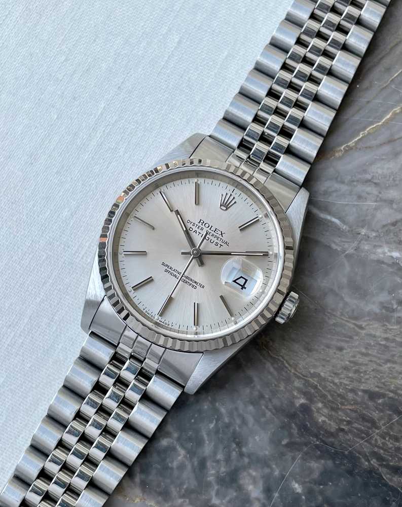 Rolex Datejust 16234 Silver 1990 with original papers 2