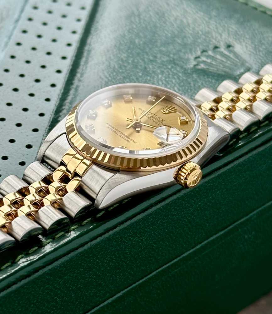 Image for Rolex Midsize Datejust "Diamond" 68273 Gold 1993 with original box and papers