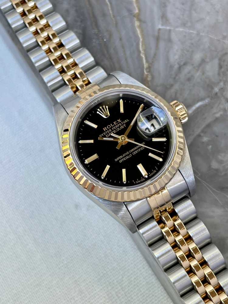 Image for Rolex Lady Datejust 69173 Black 1998 with original box and papers