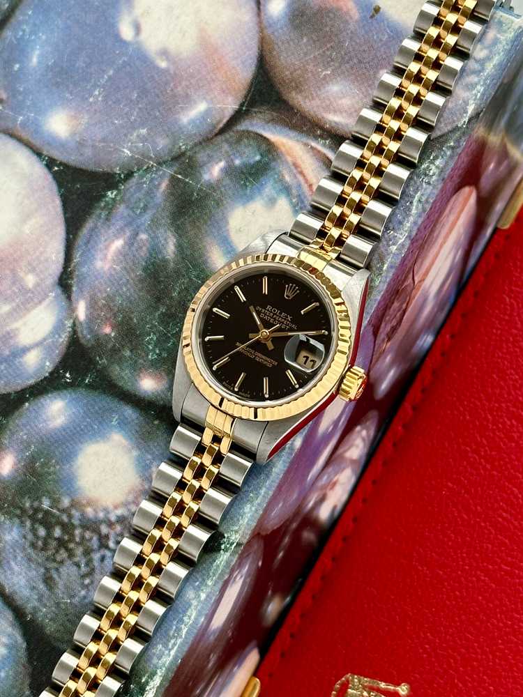 Image for Rolex Lady-Datejust 79173 Black 2001 with original box and papers