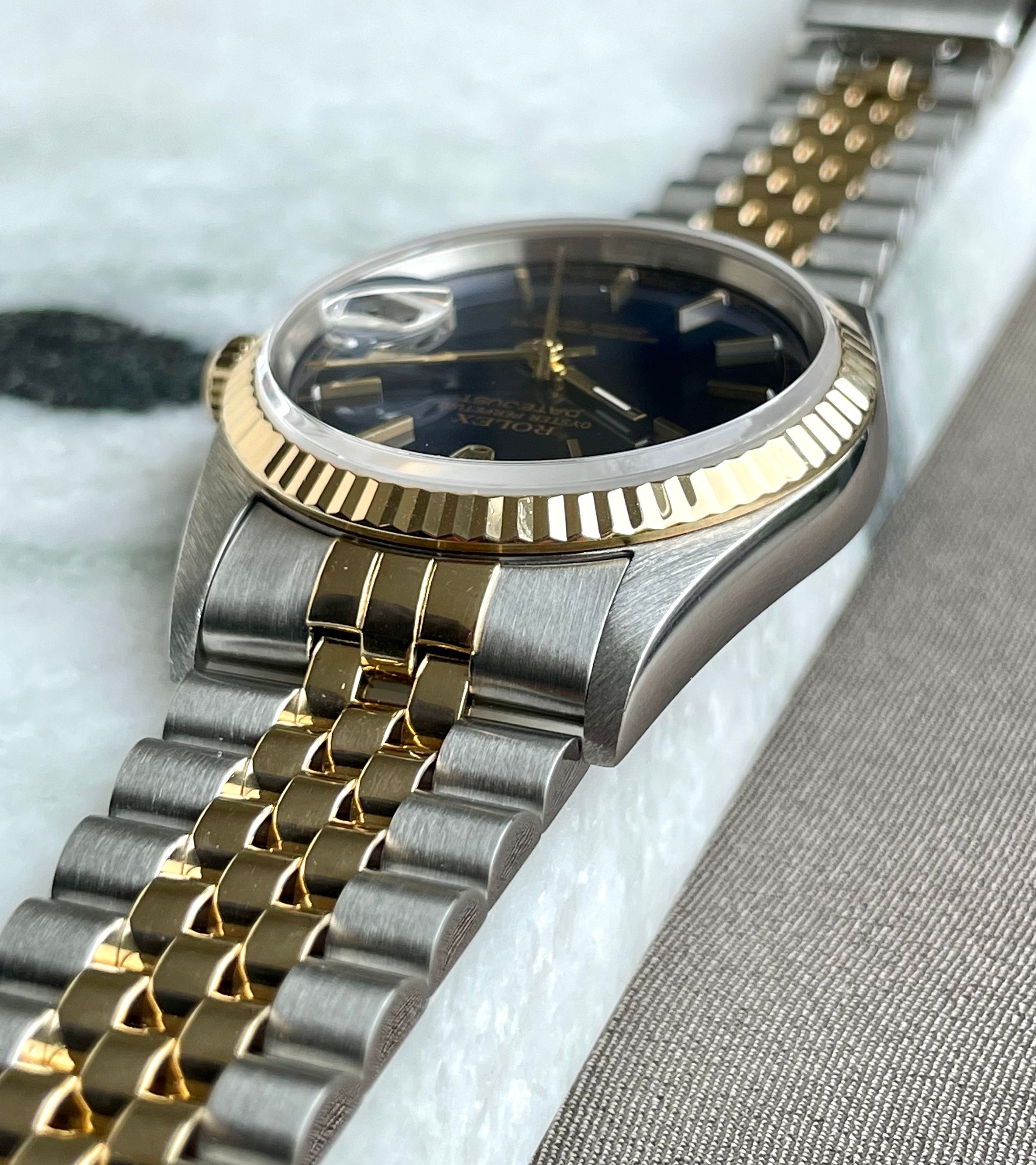 Rolex Datejust 16233 Blue 1996 with original box and papers