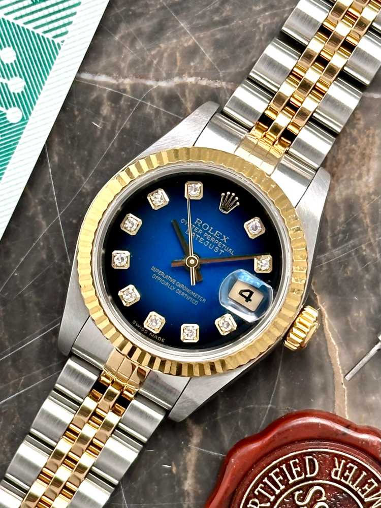 Image for Rolex Lady-Datejust "Vignette" 79173G Blue 2001 with original box and papers