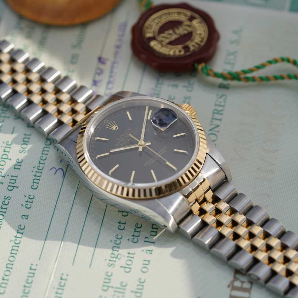 Image for Rolex Datejust 16233 Black 1989 with original box and paper