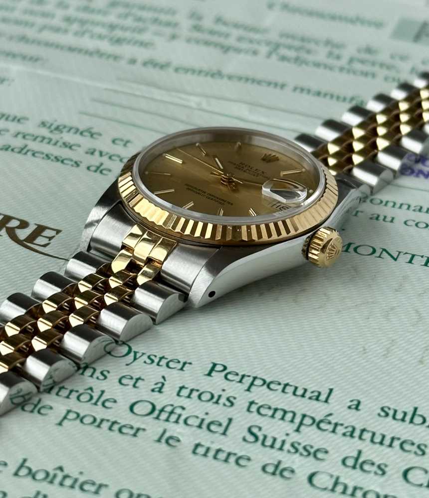 Image for Rolex Datejust "Midsize" 68273 Gold 1988 with original box and papers