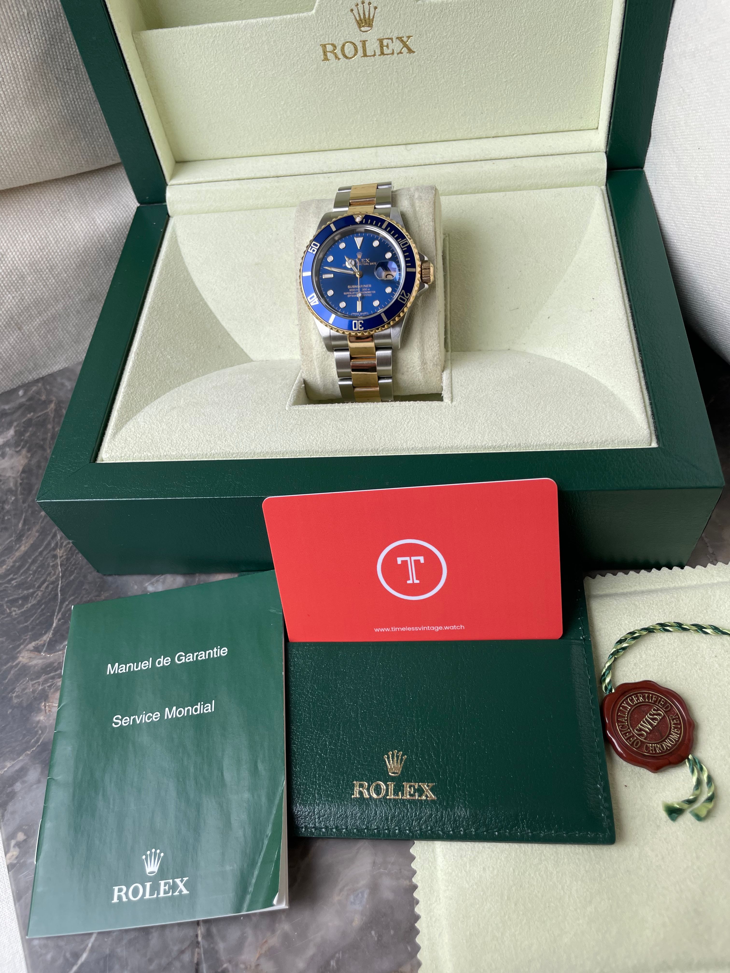 Rolex Submariner 16613 Blue 2006 with original box