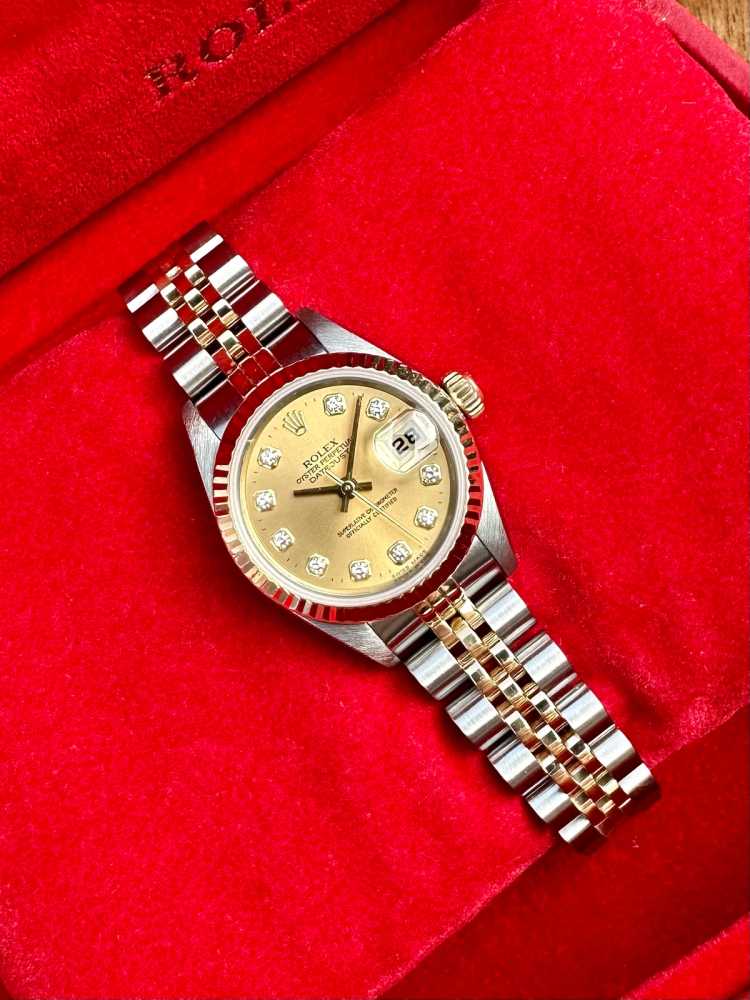 Detail image for Rolex Lady-Datejust "Diamond" 79173G Gold 1999 with original box and papers
