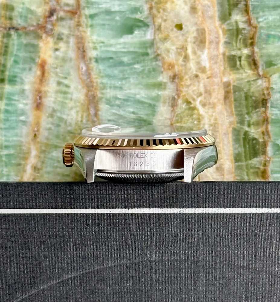 Image for Rolex Datejust "Tapestry" 16233 Black 1991 with original box and papers