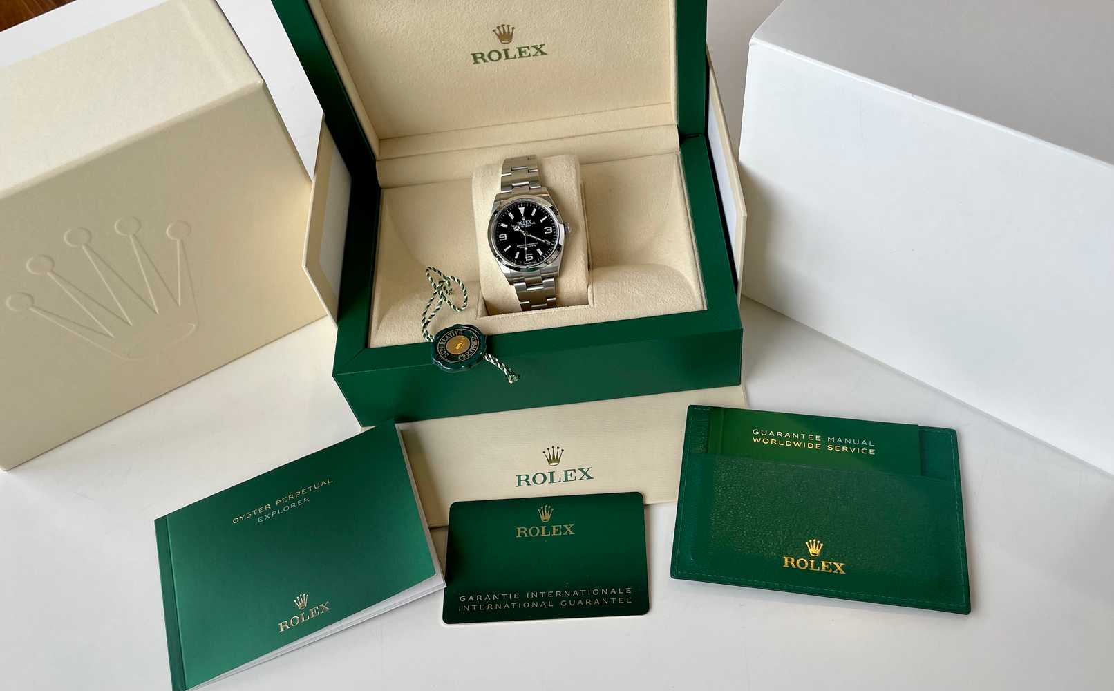 Image for Rolex Explorer 1 124270 Black 2021 with original box and papers