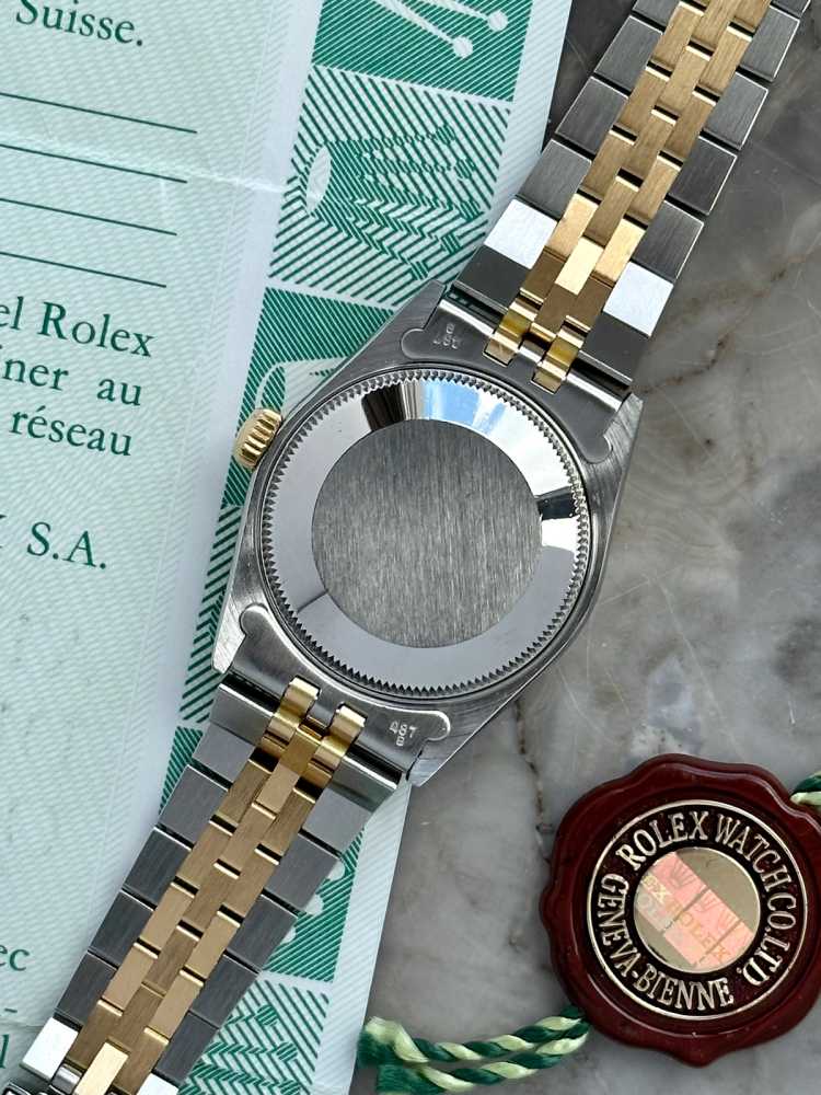 Image for Rolex Midsize Datejust 68273 Black 1990 with original box and papers