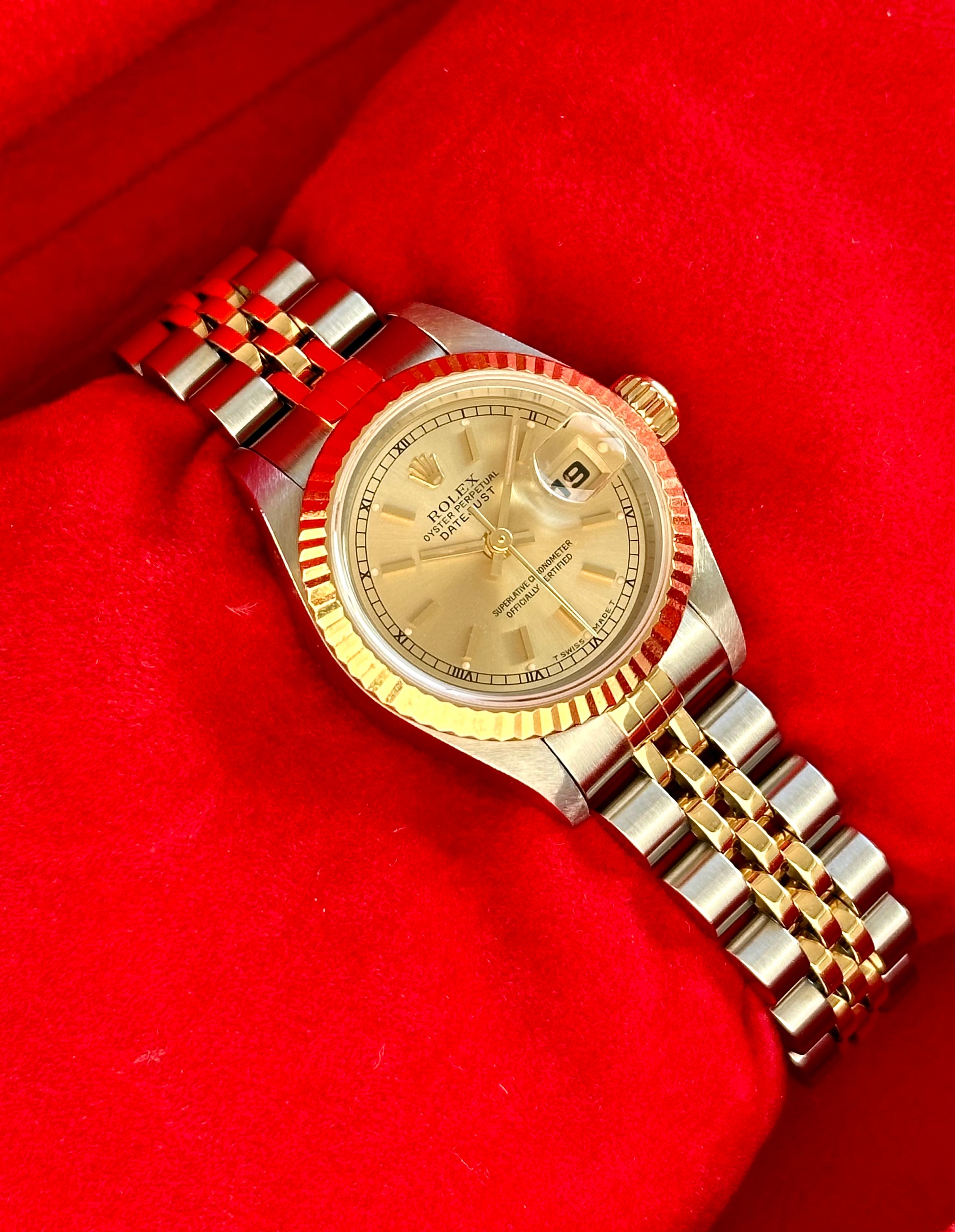 Rolex Lady-Datejust 69173 Gold 1996 with original box and papers 2