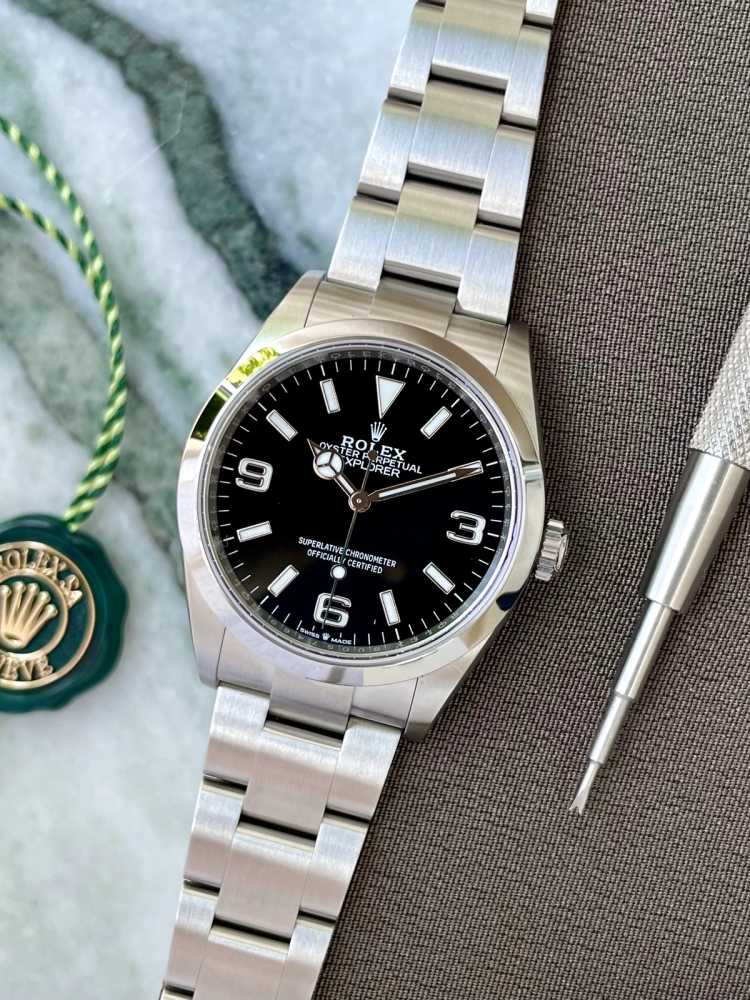 Featured image for Rolex Explorer I "NEW" 124270 Black 2022 with original box and papers