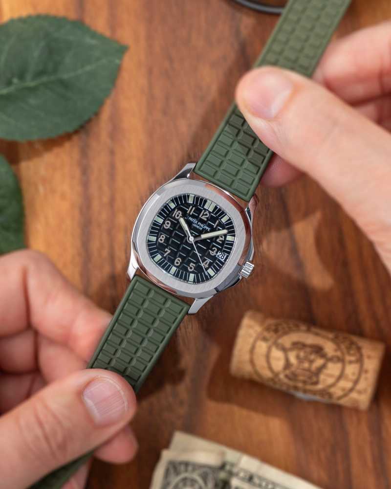 Wrist shot image for Patek Philippe Aquanaut 5066 Black 2007 with original box and papers