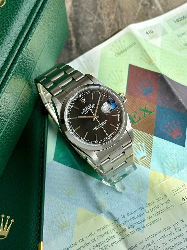 Image for Rolex Datejust 16200 Black 2004 with original box and papers 2