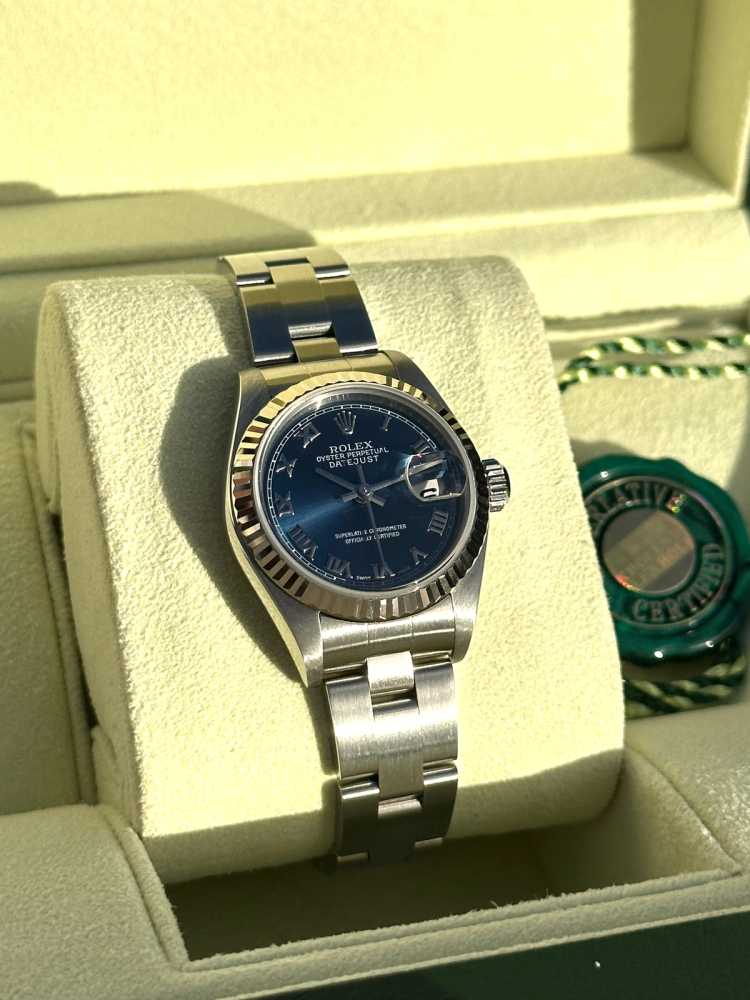 Image for Rolex Lady Datejust "Roman" 79174 Blue 2005 with original box and papers