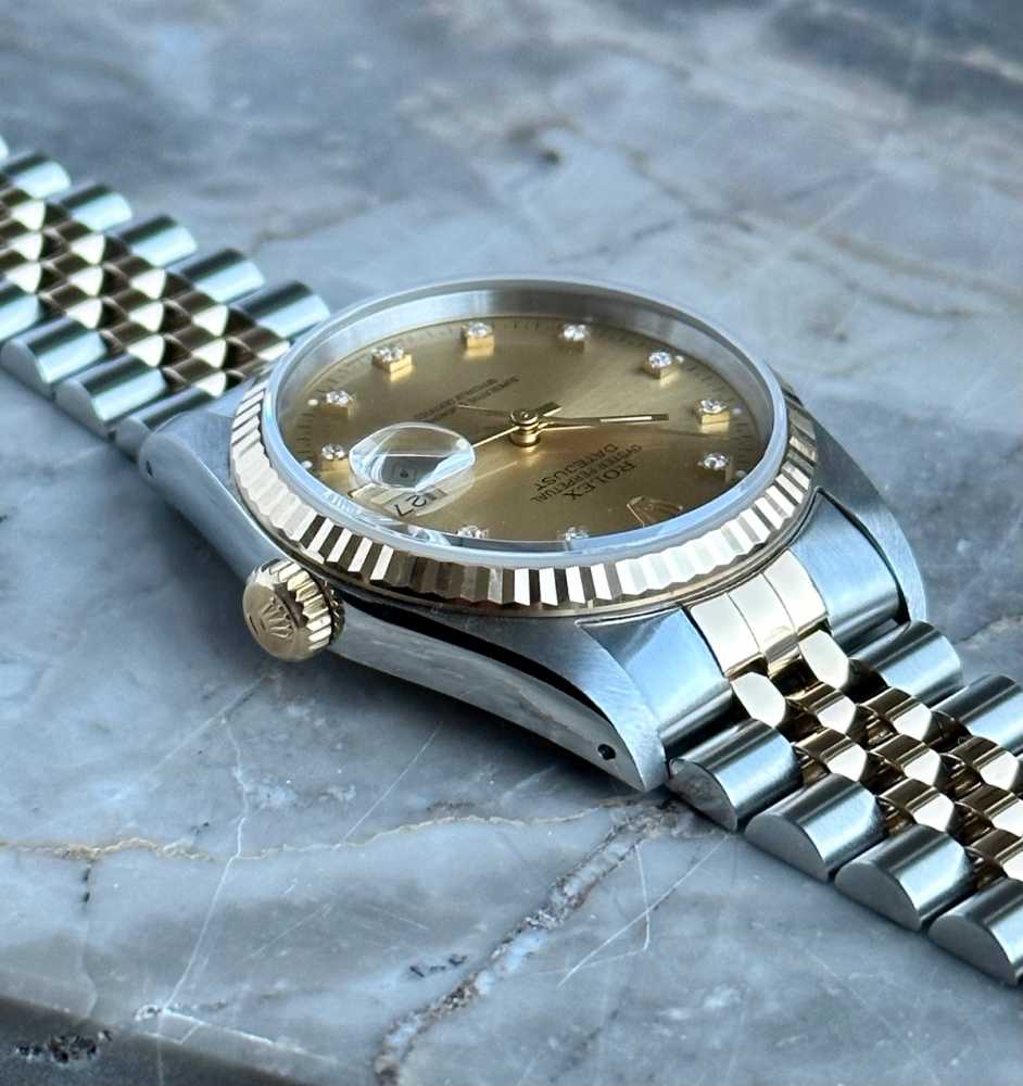Image for Rolex Datejust "Diamond" 16233G Gold 1988 with original box and papers