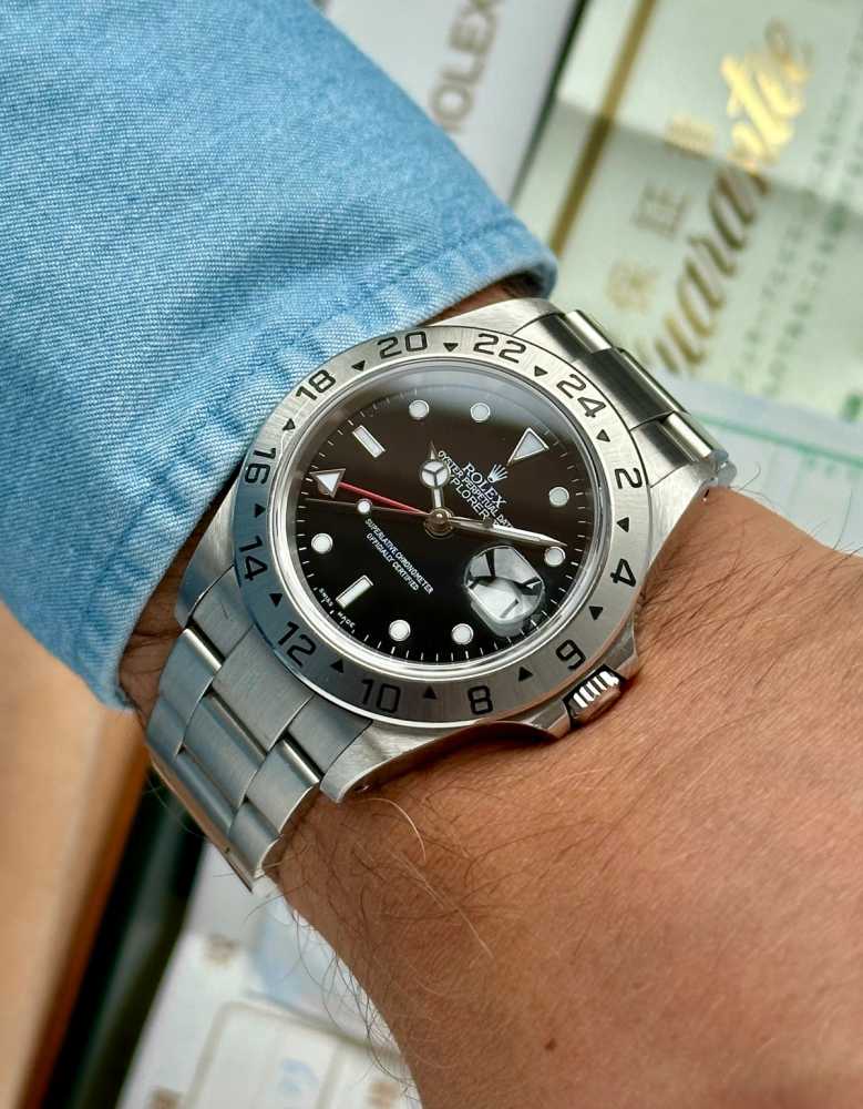 Image for Rolex Explorer II 16570 Black 2000 with original box and papers 2